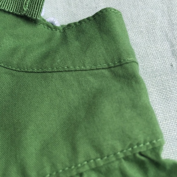 NWT Janie Jack green scalloped cotton bow sleeveless top - Picture 5 of 8